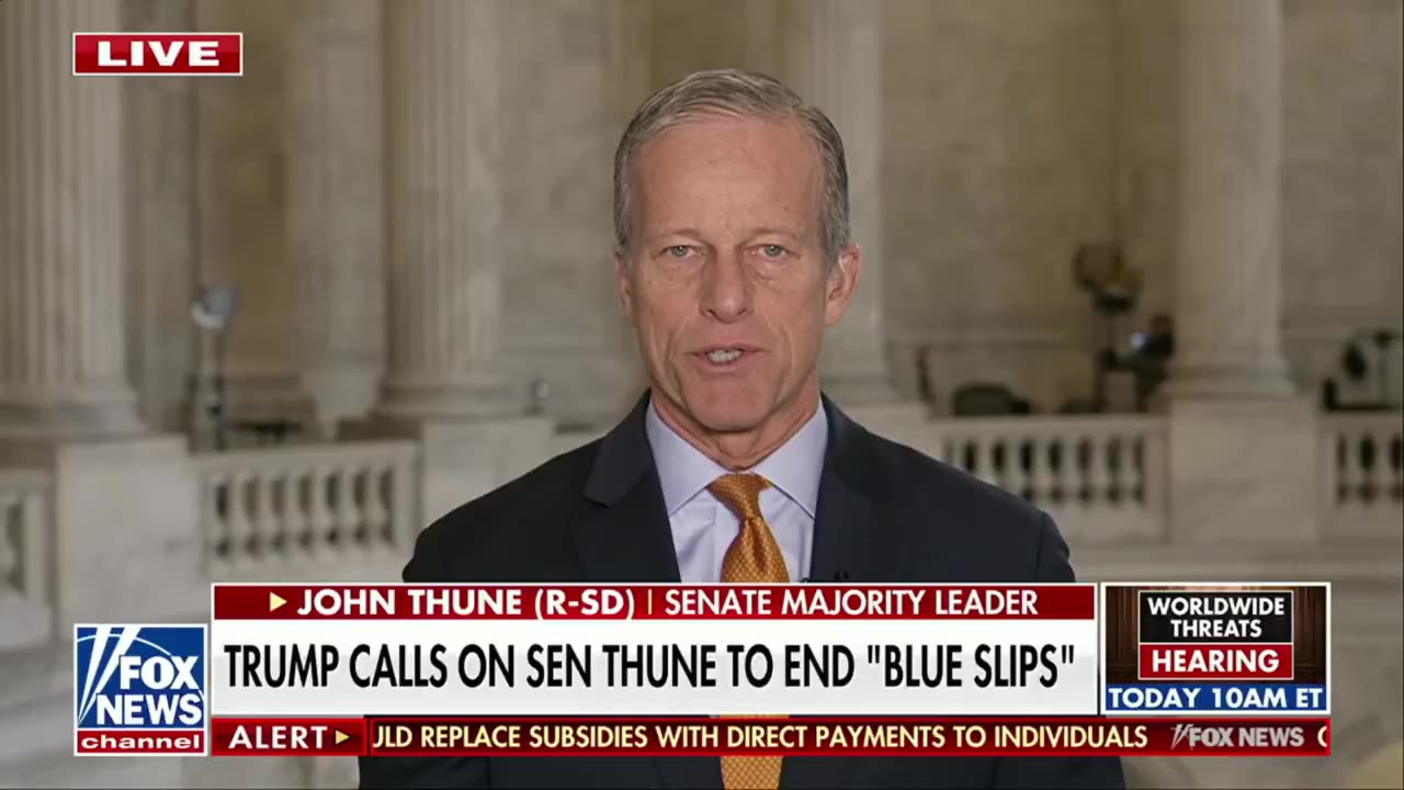 Sen. John Thune tells President Trump NO, the blue slip tradition is HERE TO STAY