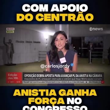 Com apoio do centrão, anistia ganha força no Congresso
