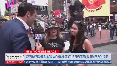 New Yorkers react to bizarre statue of black woman in Times Square