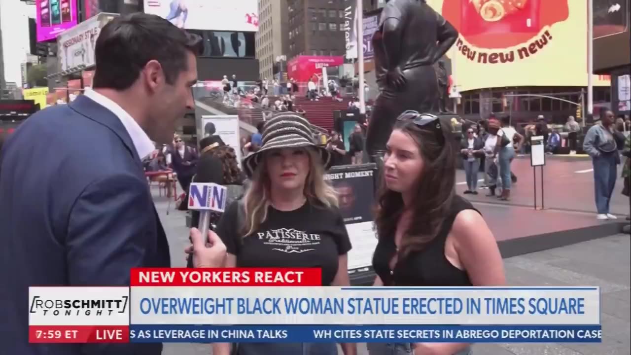 New Yorkers react to bizarre statue of black woman in Times Square