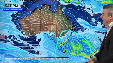 Oz: Blast of widespread strong winds + southern rain, alpine snow