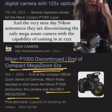 Fun Fact - Nikon signed a contract with NASA which stopped them selling...