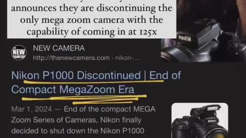 Fun Fact - Nikon signed a contract with NASA which stopped them selling...