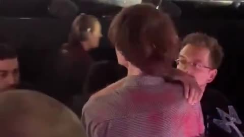 Anti-Israel protester tried to storm the stage as Yuval Raphael sang her song