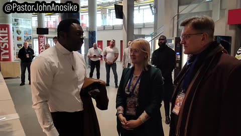 The Bondservant of Christ John inspecting the venue to ensure everything is in order for the service