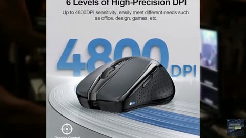 TECKNET Wireless Mouse (BT5.0/3.0 & 2.4G) Rechargeable 4800 DPI Silent USB A & B