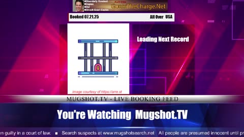 Mugshot TV - Live Arrest Booking Video Stream
