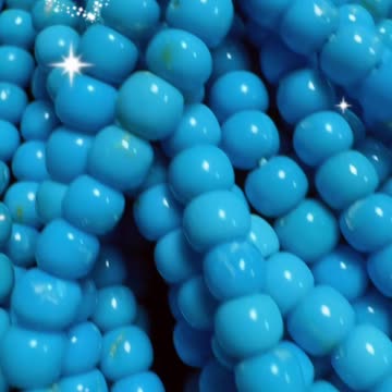 250609-13 Sleeping Beauty Turquoise Bead Strand: Wear Stardust Around the Neck