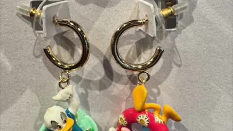 Disney Baublebar Donald and Daisy Duck on Inner Tubes Earrings #shorts