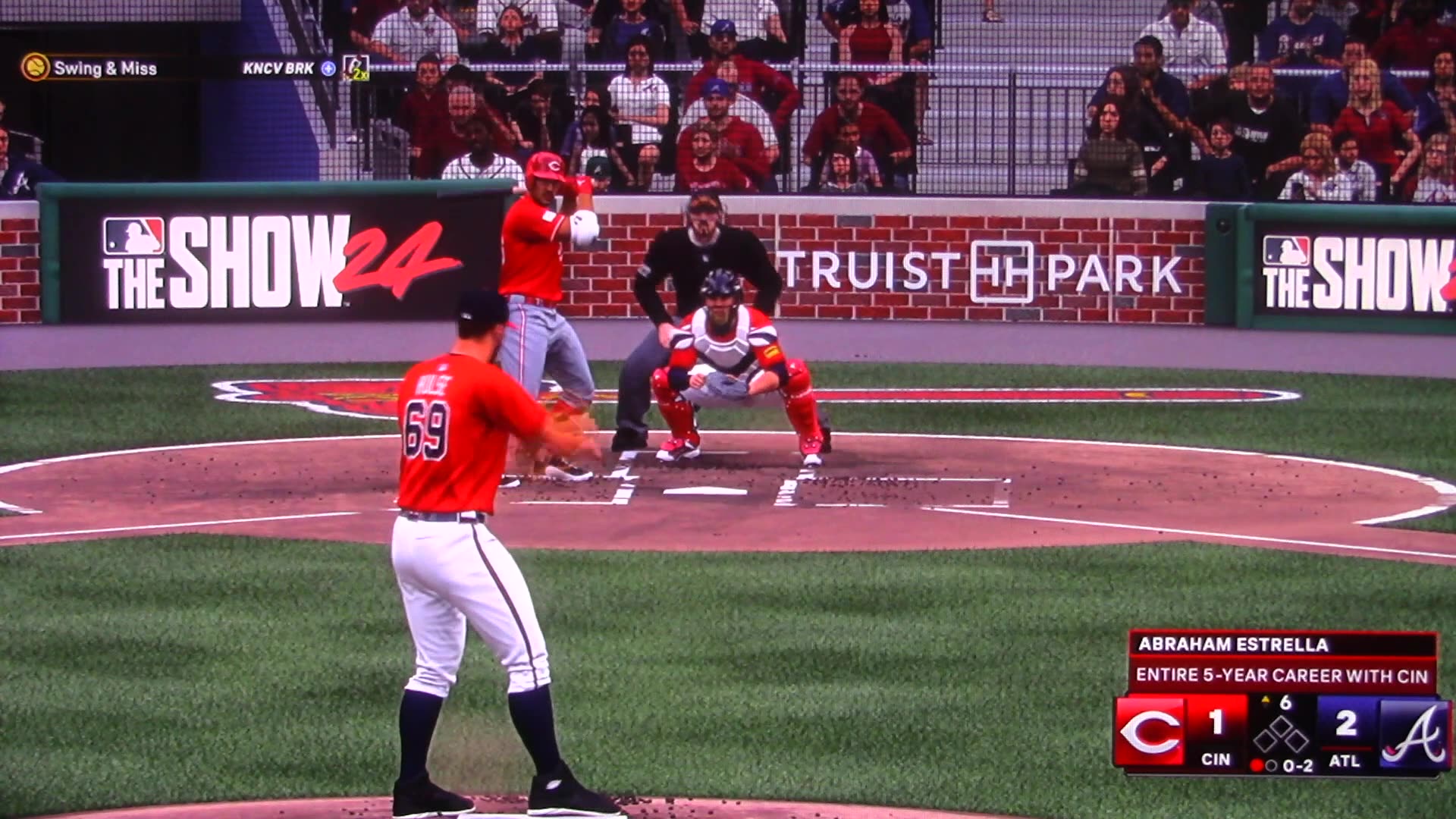 MLB The Show: Atlanta Braves vs Cincinnati Reds (S17 G58)