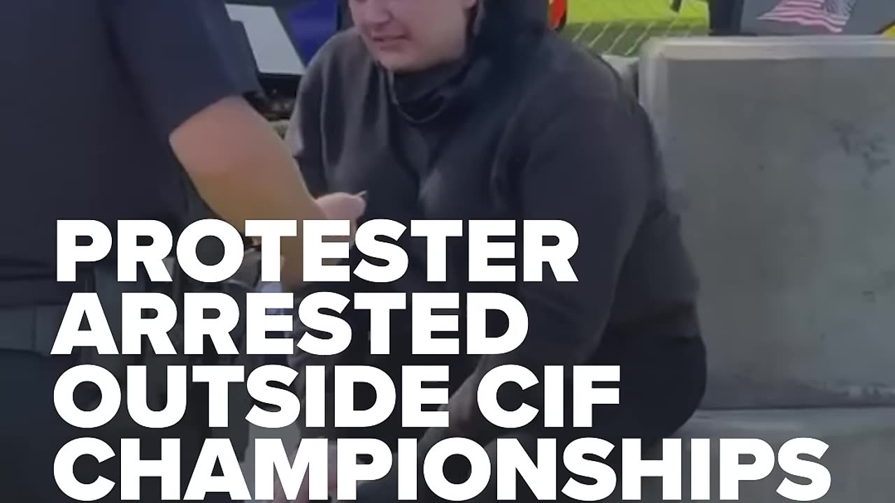 Video shows counter-protester carrying trans flag attack vehicle, gets arrested