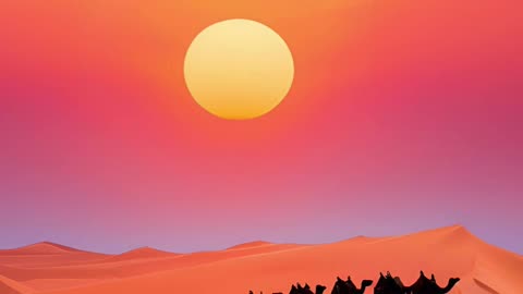Desert sunset that lasts forever