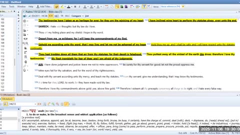 Bible Study Psalms 119 pt 6