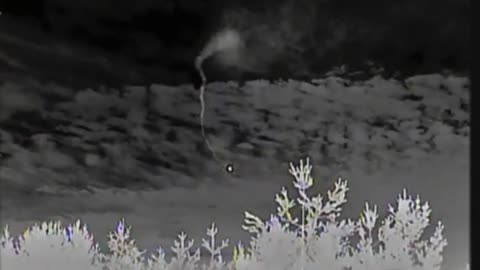 Thermal POV footage of the MANPADS destroying a Ukrop drone.