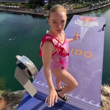 SKETCHY RED BULL DIVE IN GREECE 😳 #bravegang