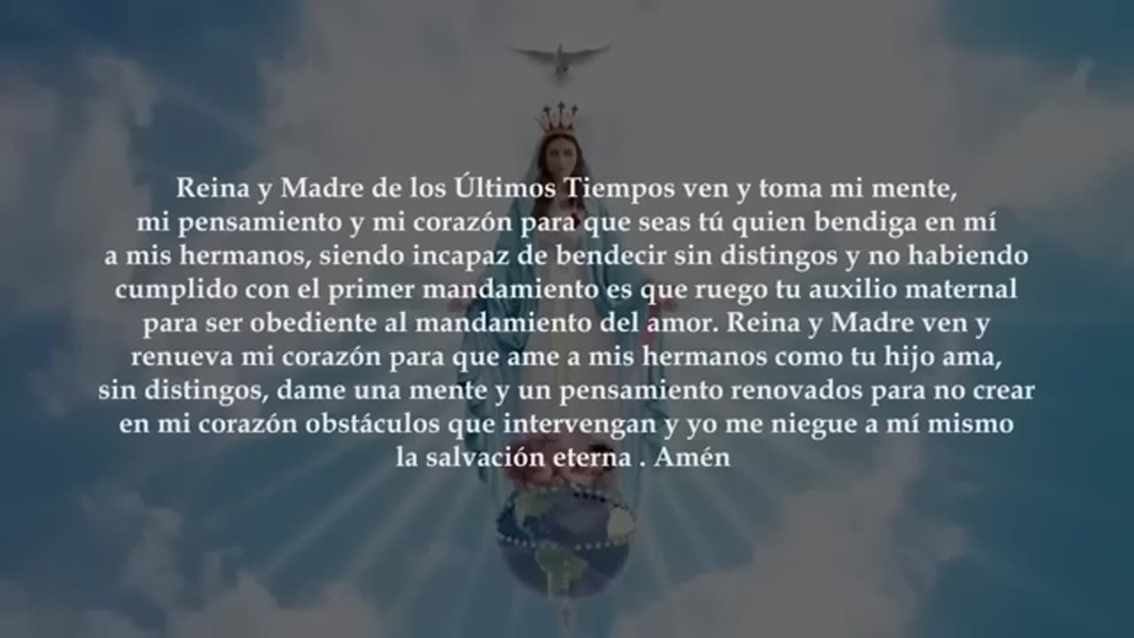 DIA SEXTO NOVENA A LA REINA Y MADRE DE LOS ÚLTIMOS TIEMPOS