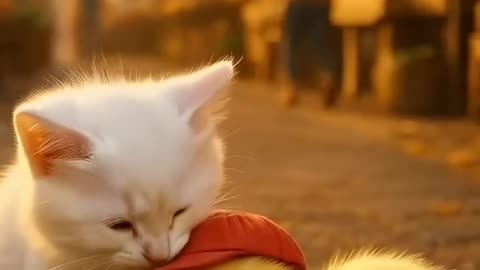 Cute cat rescuing an injured chick 🐱💛 Touching rescue story - 2160p