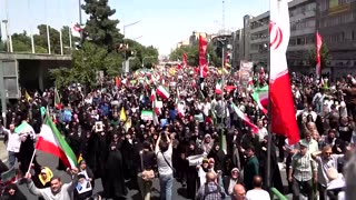 Iranians in Tehran protest against Israel