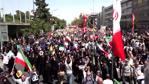 Iranians in Tehran protest against Israel