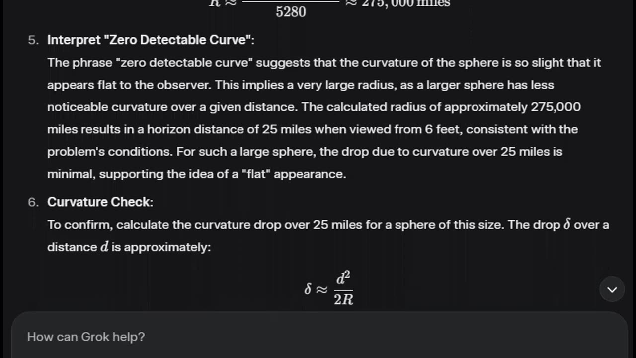 Grok 3 Question - Sphere Calculation - 06/05/2025