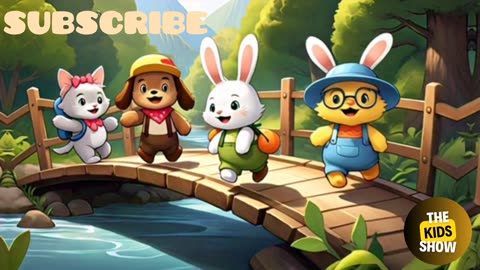 Kitten, Puppy, Bunny & Duck | Best Friends Song | Cute Animal Cartoon Rhymes | The Kids Show |