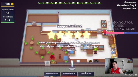 Win With Andrew - PlateUp! - with Tina