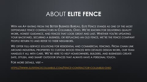Fences Columbus Ohio