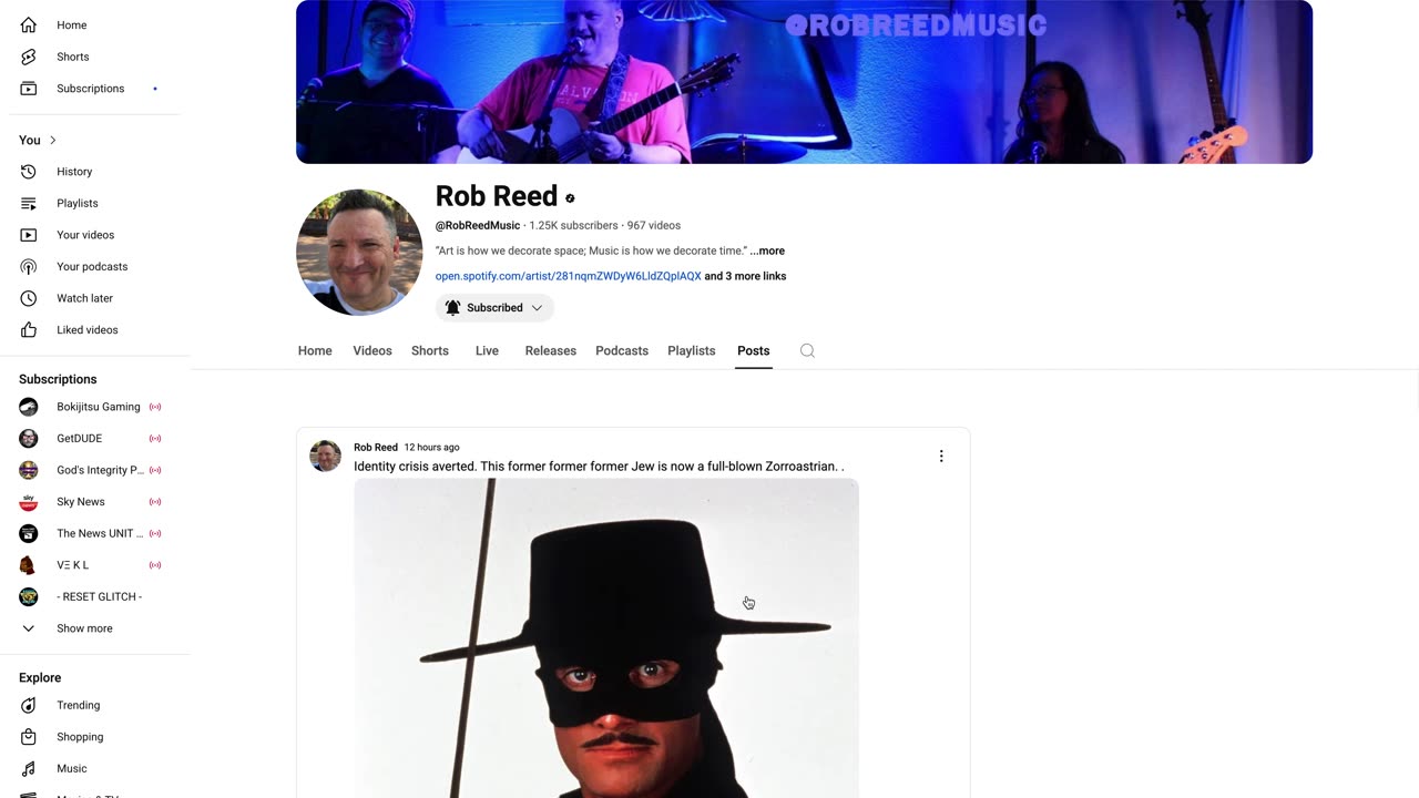 Rob Reed Mental Illness\Dishonesty\Lack of Candor Archive 5 July 25