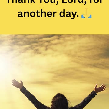 Can a simple "thank You, Lord" really shift your entire day?