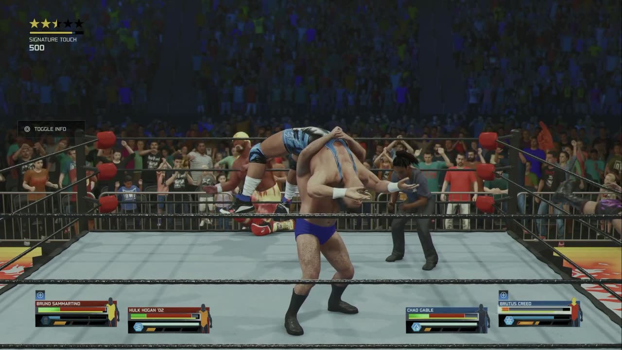 wwe 2k25 244 universe Hulk Hogan and Bruno Sammartino VS Chad Gable and Brutus Creed