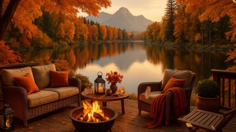 Autumn Lofi Fireplace – Cozy Fall Ambience with Relaxing Beats and Crackling Fire