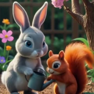 The Secret Garden of Bunnyville 🌸 | Urdu Moral Story for Kids | Bunny Kindness Tale