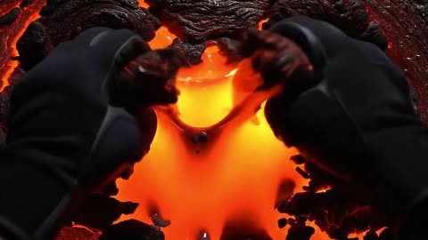 Lava Clay Cracking ASMR #oddlysatisfying #satisfying #asmr #slime #veo3 #lava #lavaasmr