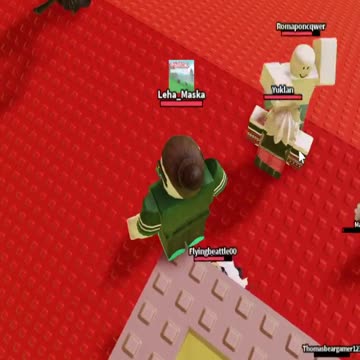 we ran out onto the roof of the house because of the lava) and I caught fire) #roblox #gaming #lava