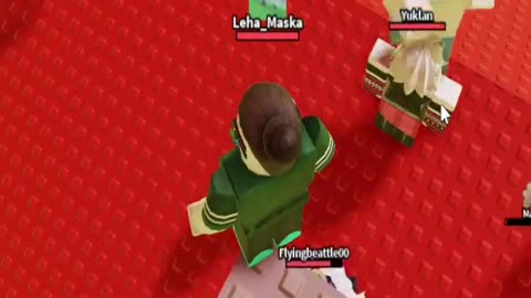 we ran out onto the roof of the house because of the lava) and I caught fire) #roblox #gaming #lava