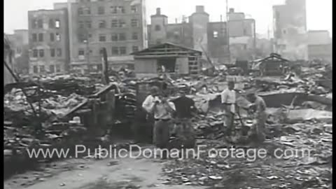 Japanese people post WW II archival footage