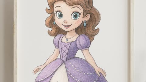 Easy Princess Drawing with Colored Pencils – Fun for Kids & Beginners! 🎀🖍️