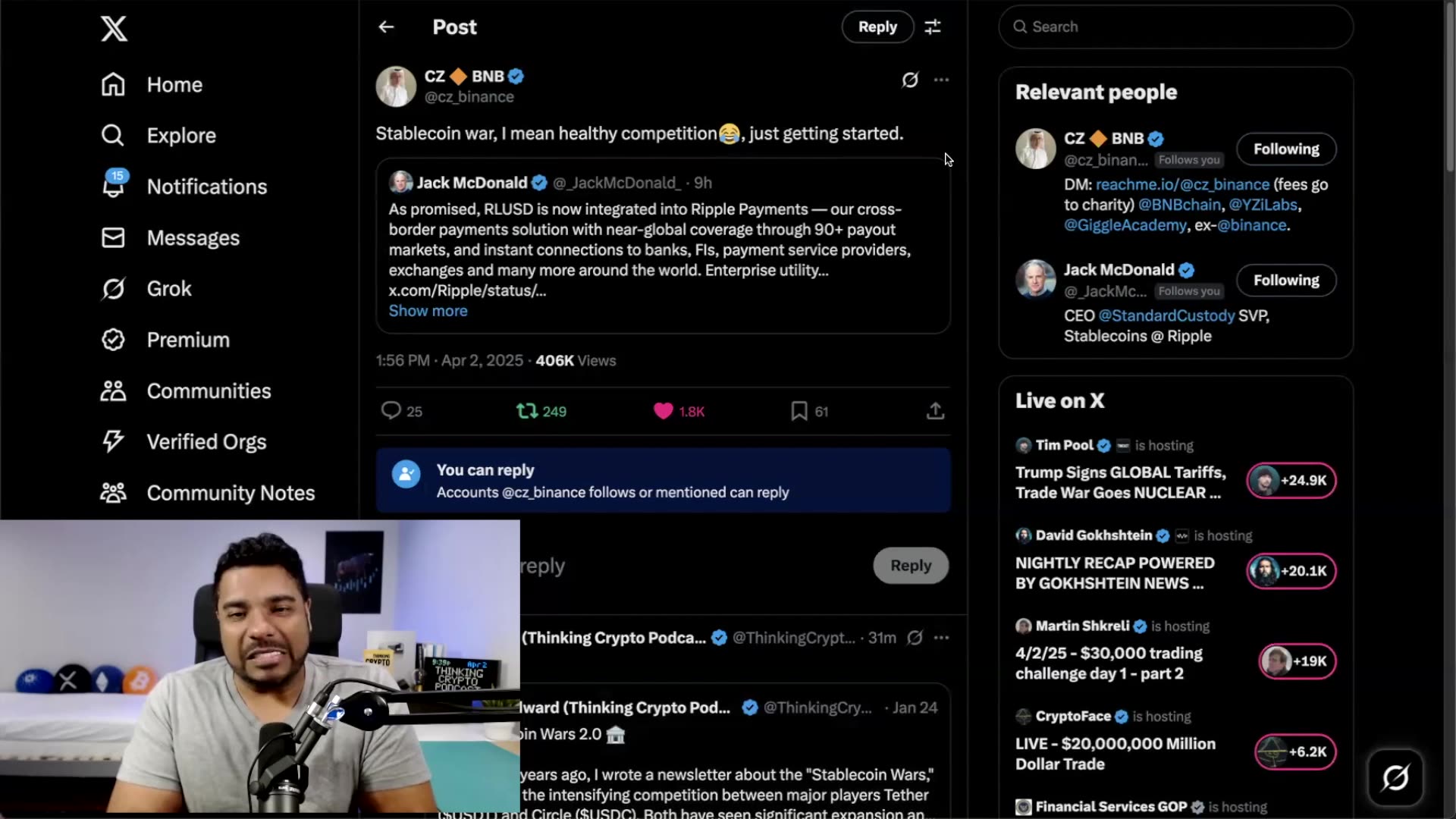 🚨WILL CRYPTO RECOVER FROM TARIFFS? RIPPLE RLUSD, FIDELITY CRYPTO, DTCC TOKENIZATION!