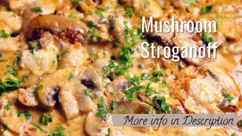 Creamy Keto Mushroom Stroganoff 🍄🧄 Low-Carb Comfort Food!