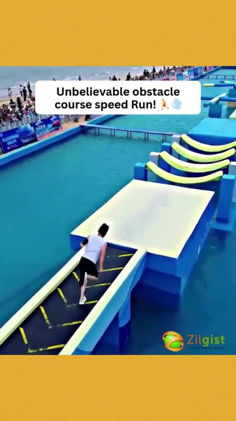 Unbelievable obstacle course speed Run! 🏃💨
