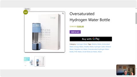 Oversaturated Hydrogen Water Bottle from Prife International Wellness Company