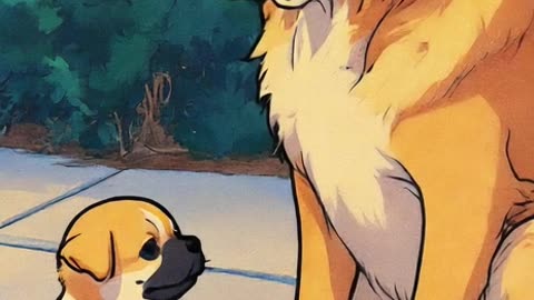 🌸 Cute Dog in Ghibli Style | Magical & Adorable Puppy Moment 🐾