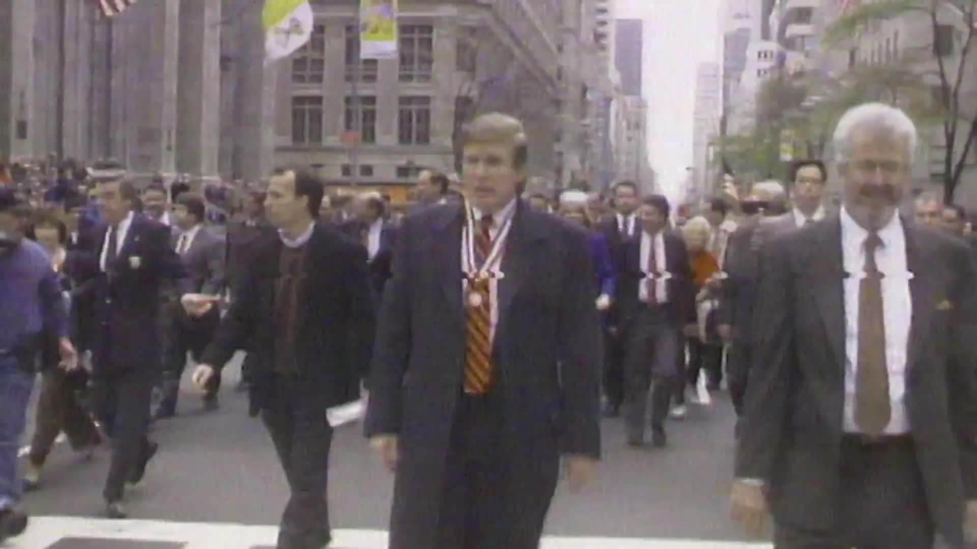 1995 Resurfaced Footage: Trump Marches in Veterans Day Parade He Helped Save