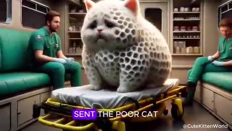 Poor cat with new virus 🦠