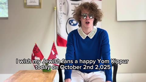 (RAW FOOTAGE & SUBT.) Liam Keel the King of My Little Pony wishes fans Happy Yom Kippur - (10/02/25)