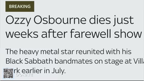 BREAKING - OZZY OSBOURNE DEAD