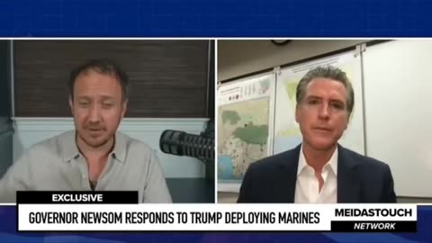 Gavin newsom you are a chicken s*** You blame it on the military