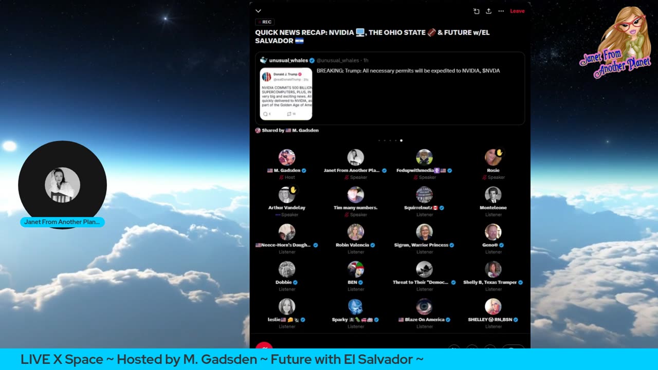Future with El Salador ~ LIVE X Space ~ M. Gadsden Hosting