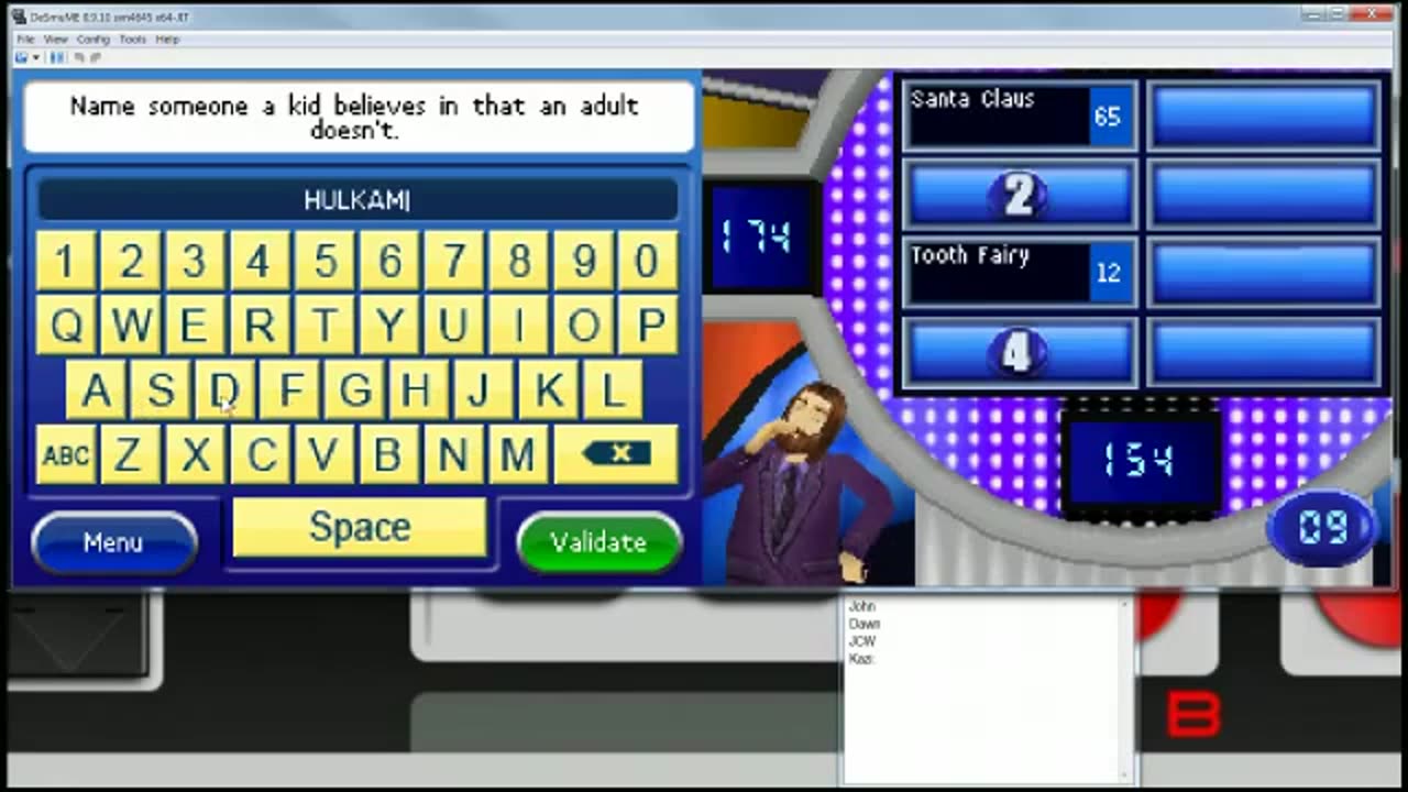 Family Feud 2010 (NDS): Kids believe in him, but adults don't (GOOD ANSWER!!!)