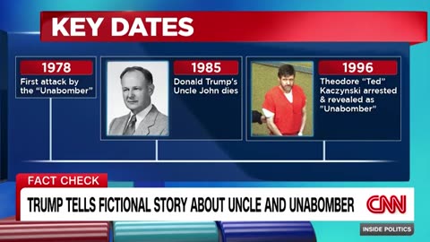 Fact check: Trump tells fictional story about his uncle and the Unabomber